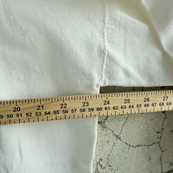 Sleepy Jones Tunic Blouse White Textured Cotton Square Neck Boho Coastal Classic - Picture 9 of 10